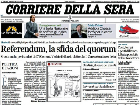 Il Corriere si chiede se raggiungeremo il Quorum. Io ho votato. Fatto? Già fatto
